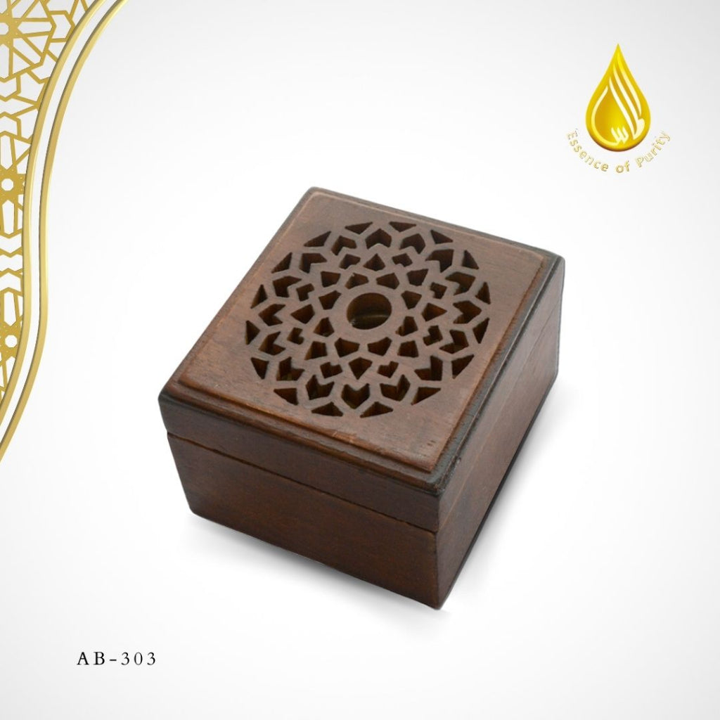 Mabkhara square Burner incense Wooden/Kayu burner Bukhoor